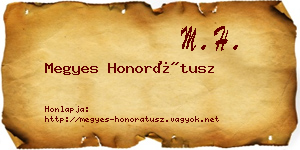 Megyes Honorátusz névjegykártya